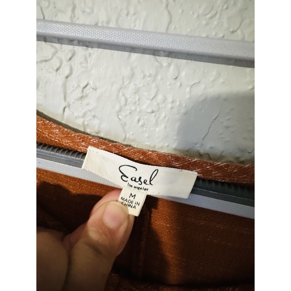 Easel Pumpkin FLOWY Oversized Blouse Size Medium - Picture 3 of 4